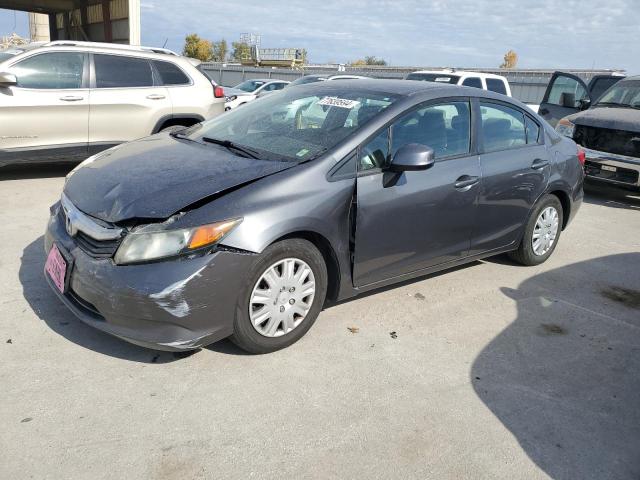 HONDA CIVIC LX 2012 gray sedan 4d gas 19XFB2F56CE095758 photo #1
