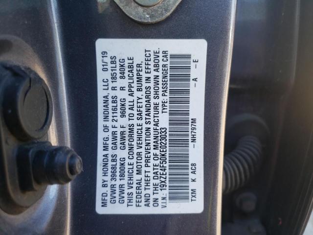 2019 HONDA INSIGHT EX - 19XZE4F50KE023033