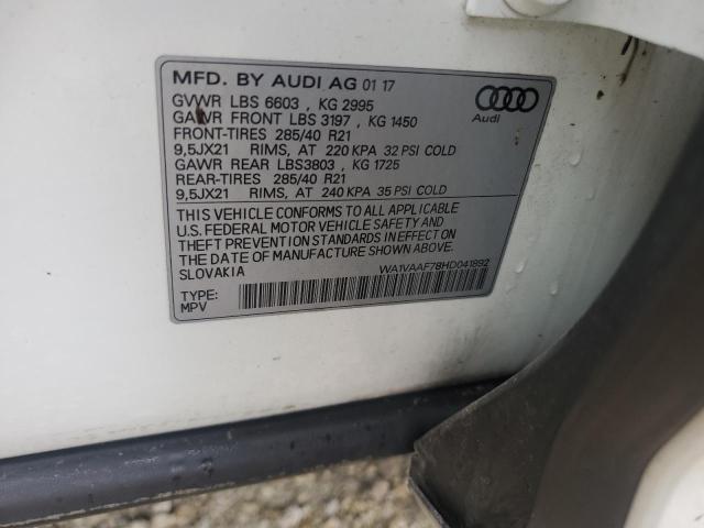 2017 AUDI Q7 PRESTIG - WA1VAAF78HD041892