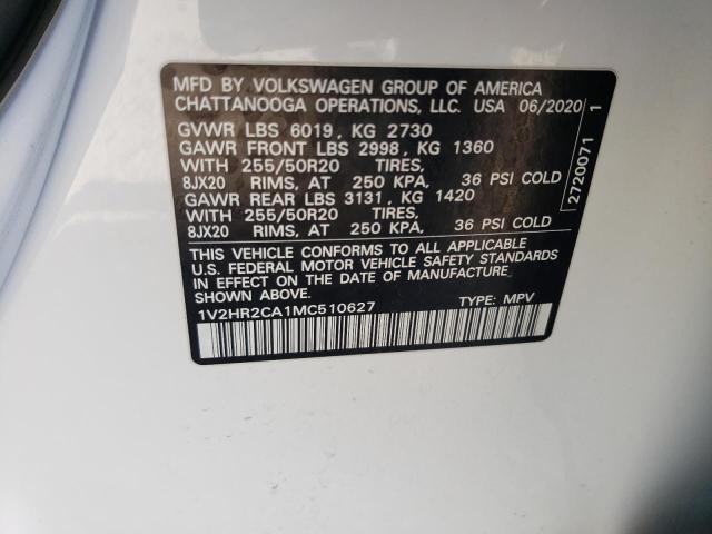 2021 VOLKSWAGEN ATLAS SE - 1V2HR2CA1MC510627