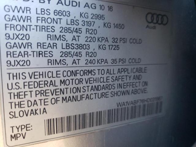 2017 AUDI Q7 PRESTIG - WA1VABF76HD031867