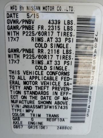 2015 NISSAN ROGUE SELE - JN8AS5MT3FW157435