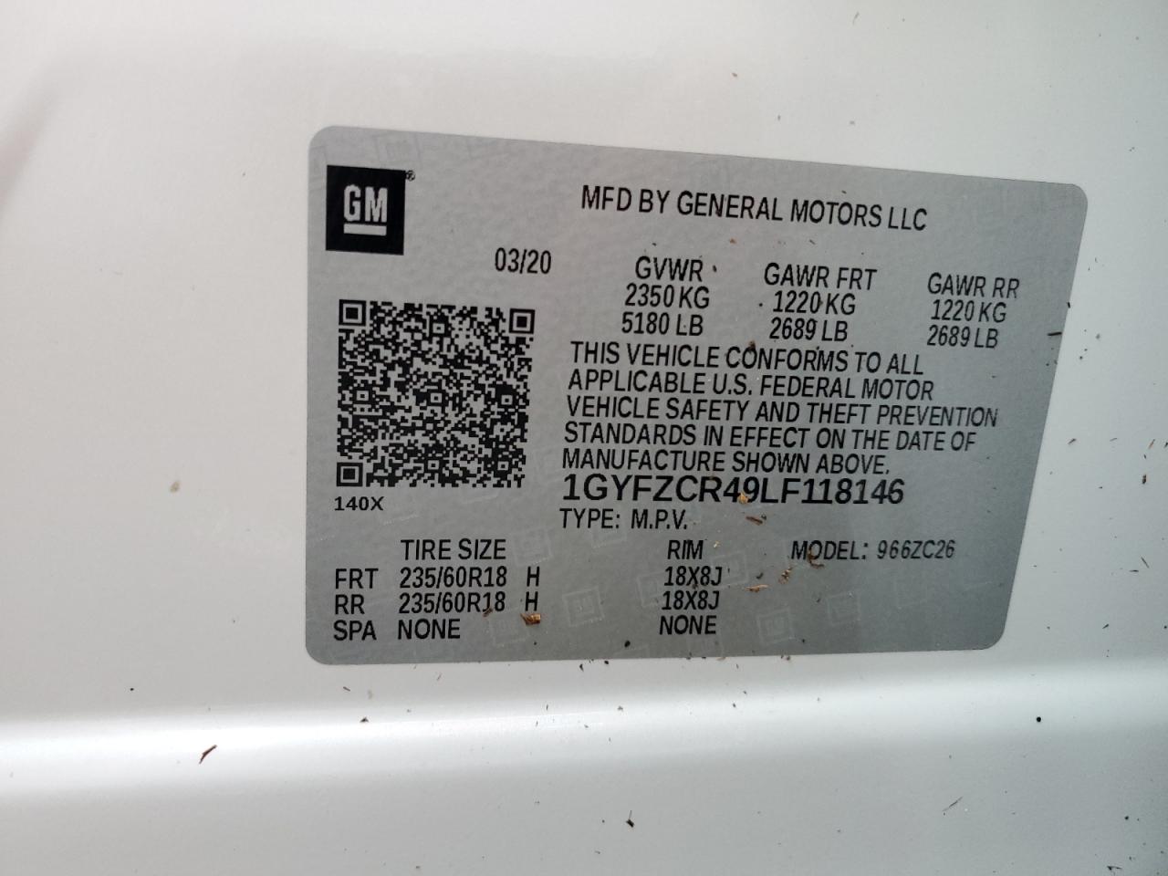 Lot #2986712285 2020 CADILLAC XT4 PREMIU