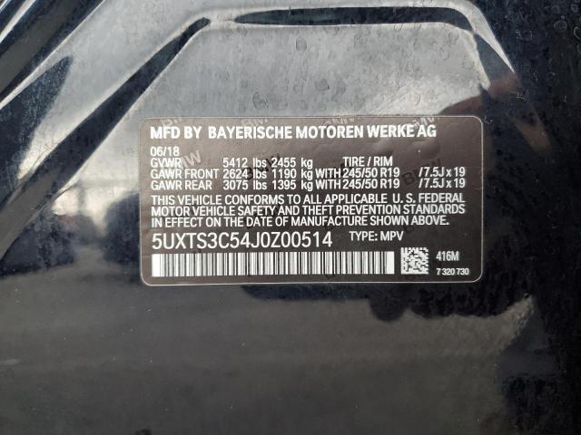 VIN 5UXTS3C54J0Z00514 2018 BMW X3, Xdrivem40I no.12