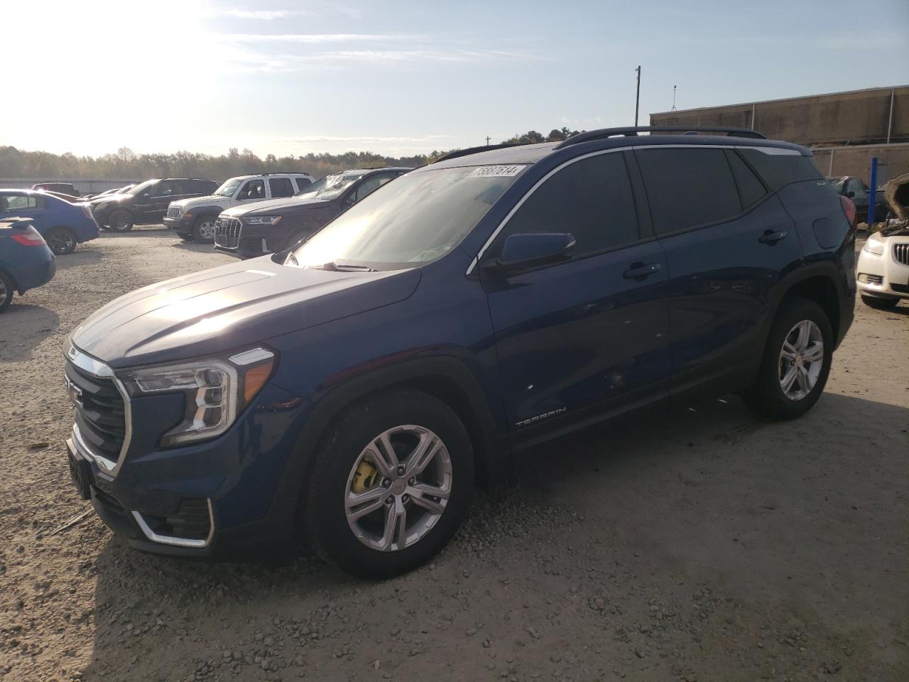 GMC TERRAIN SL 2022 blue  gas 3GKALTEV7NL137873 photo #1