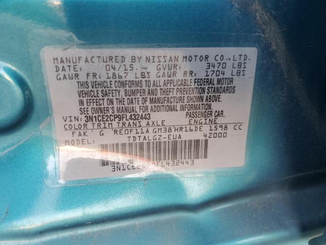 2015 NISSAN VERSA NOTE - 3N1CE2CP9FL432443