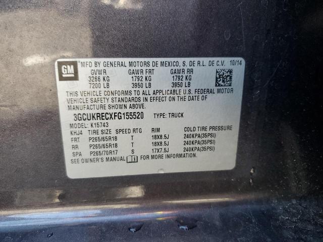 2015 CHEVROLET SILVERADO - 3GCUKRECXFG155520