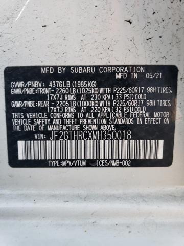 2021 SUBARU CROSSTREK - JF2GTHRCXMH350018