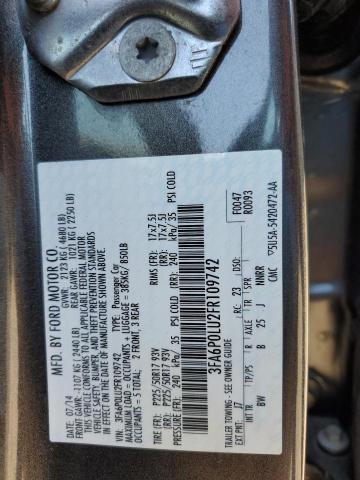 2015 FORD FUSION SE - 3FA6P0LU2FR109742