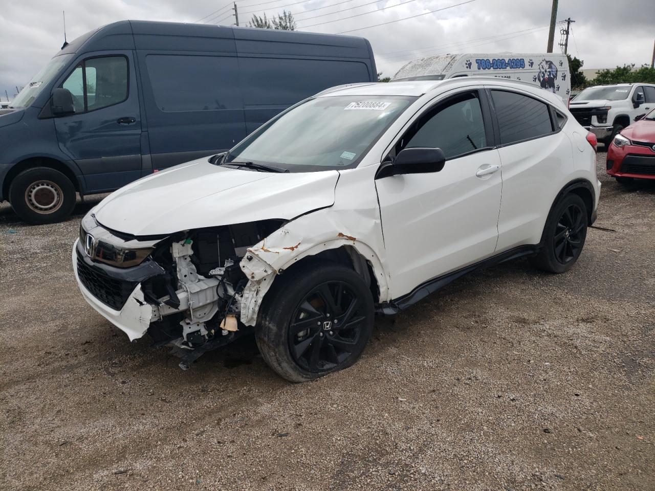 HONDA HR-V SPORT 2022 white  gas 3CZRU5H16NM700884 photo #1