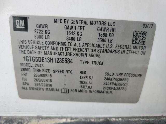 VIN 1GTG5DE13H1235684 2017 GMC Canyon, Slt no.12