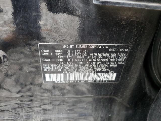 2019 SUBARU ASCENT PRE - 4S4WMABD7K3446826