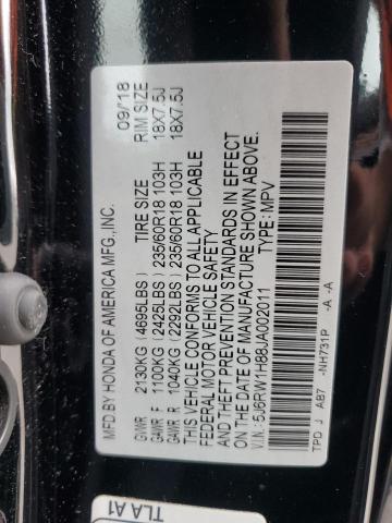2018 HONDA CR-V EXL - 5J6RW1H88JA002011