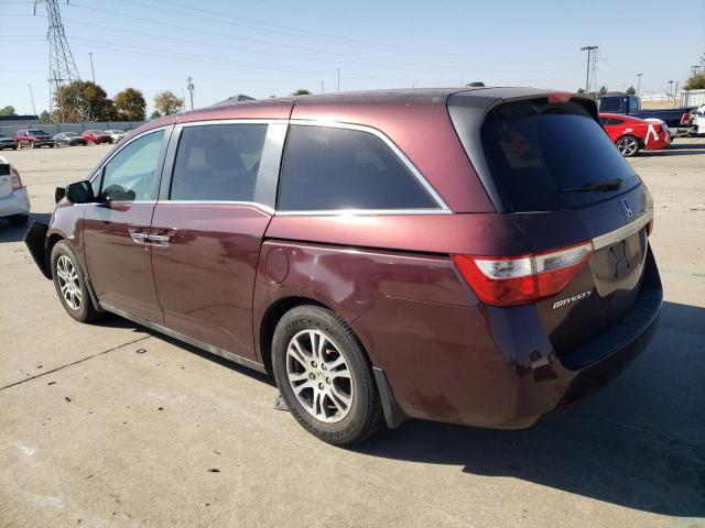 HONDA ODYSSEY EX 2012 maroon  gas 5FNRL5H67CB091391 photo #3