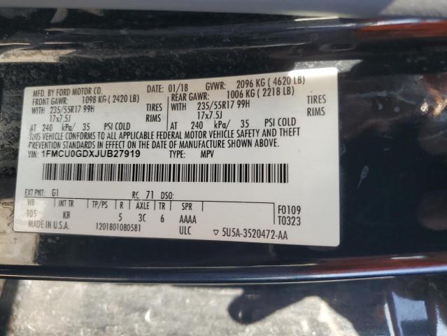 2018 FORD ESCAPE SE - 1FMCU0GDXJUB27919