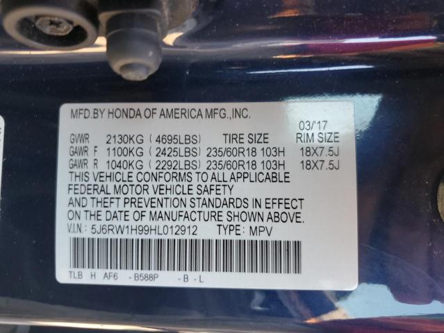 2017 HONDA CR-V TOURI - 5J6RW1H99HL012912