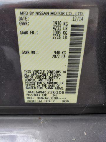 2015 NISSAN ALTIMA 2.5 - 1N4AL3AP6FC236108