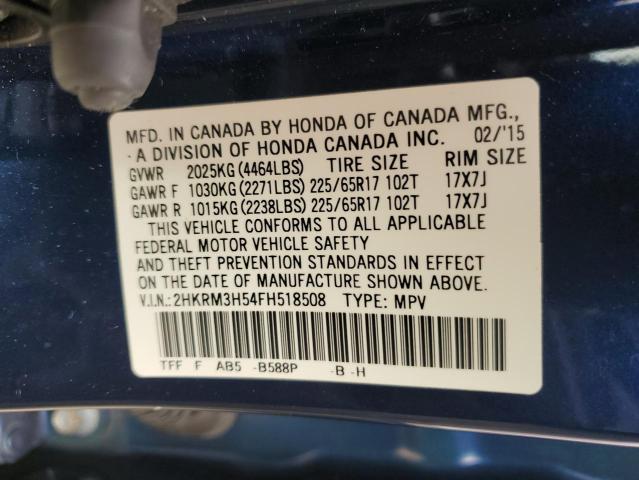 VIN 2HKRM3H54FH518508 2015 Honda CR-V, EX no.14