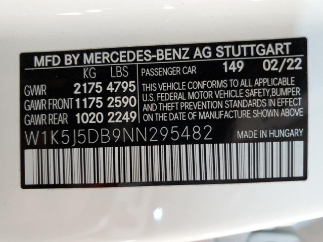 VIN W1K5J5DB9NN295482 2022 Mercedes-Benz CLA-Class,... no.12