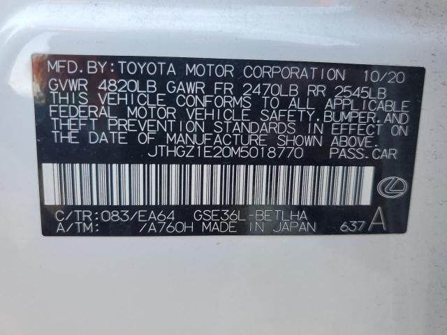 2021 LEXUS IS 350 F S - JTHGZ1E20M5018770