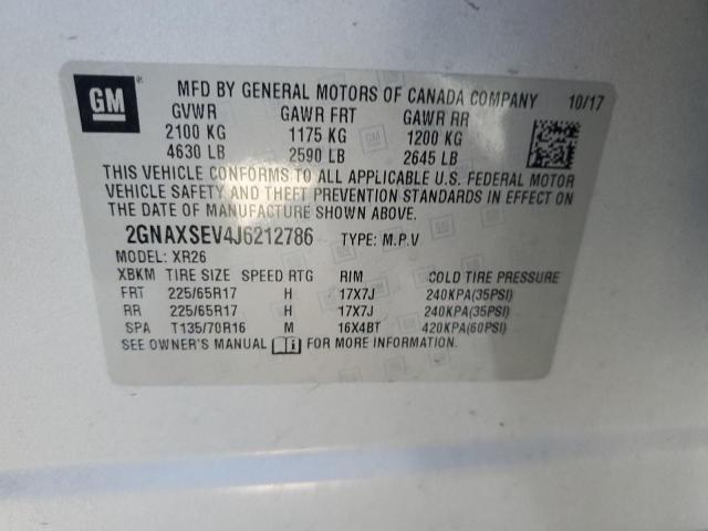 2018 CHEVROLET EQUINOX LT - 2GNAXSEV4J6212786