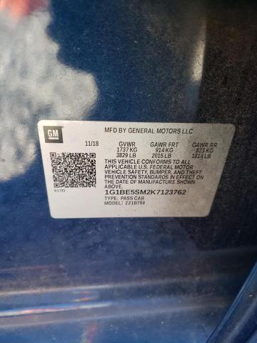 2019 CHEVROLET CRUZE LT - 1G1BE5SM2K7123762