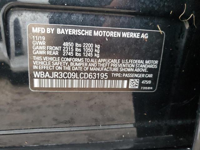 VIN WBAJR3C09LCD63195 2020 BMW 5 Series, 530 I no.13