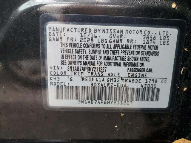2017 NISSAN SENTRA S - 3N1AB7AP8HY211227