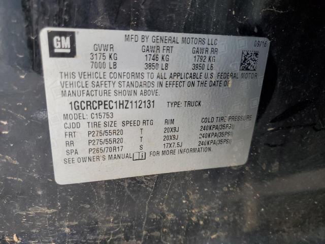 2017 CHEVROLET SILVERADO - 1GCRCPEC1HZ112131