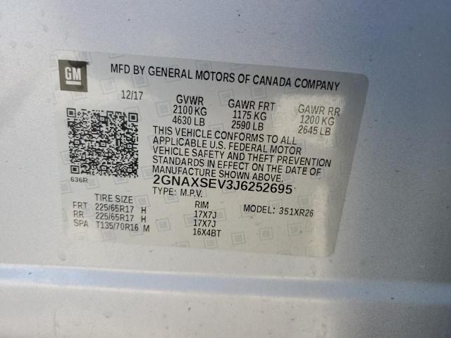 VIN 2GNAXSEV3J6252695 2018 Chevrolet Equinox, LT no.13