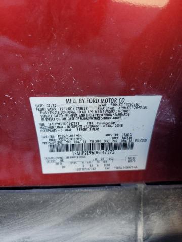 VIN 1FAHP2E96DG147573 2013 Ford Taurus, Sel no.12