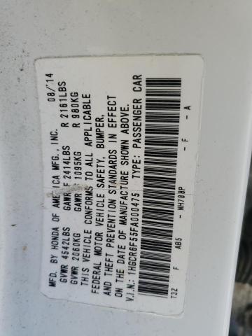 VIN 1HGCR6F55FA000475 2015 Honda Accord, Hybrid Exl no.13