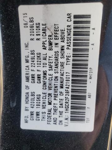 2015 HONDA ACCORD SED - 1HGCR2F38FA219017