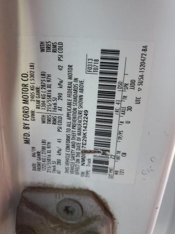 2019 FORD TRANSIT CO - NM0LS7E29K1432249