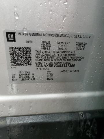 2021 CHEVROLET EQUINOX LS - 3GNAXSEVXMS117350