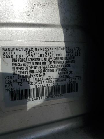 2017 NISSAN SENTRA S - 3N1AB7APXHY219426