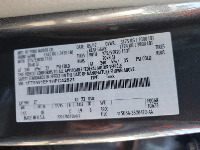 2017 FORD F150 SUPER - 1FTEW1EF1HFC42621