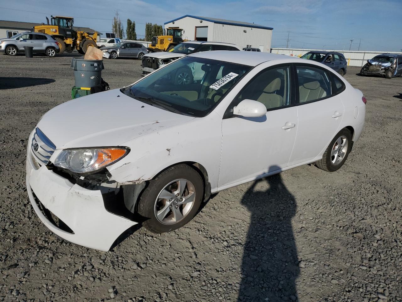 HYUNDAI ELANTRA BL 2010 white sedan 4d gas KMHDU4AD9AU846213 photo #1