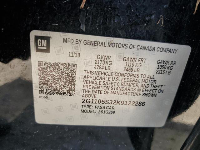 VIN 2G1105S32K9122286 2019 Chevrolet Impala, Premier no.13