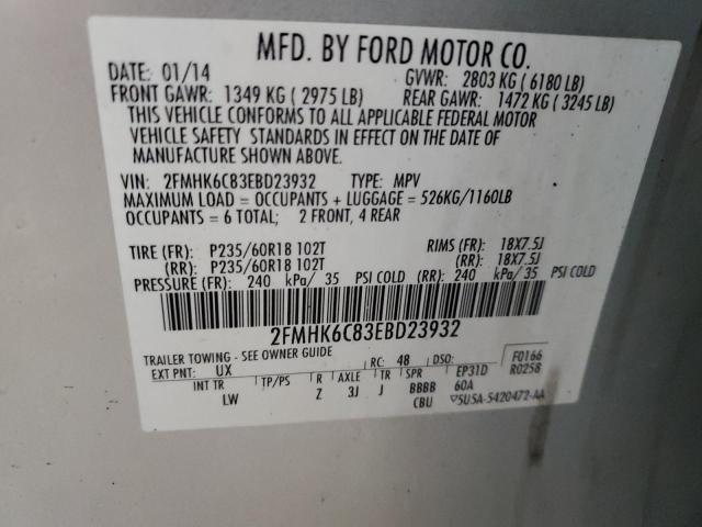 VIN 2FMHK6C83EBD23932 2014 Ford Flex, Sel no.13