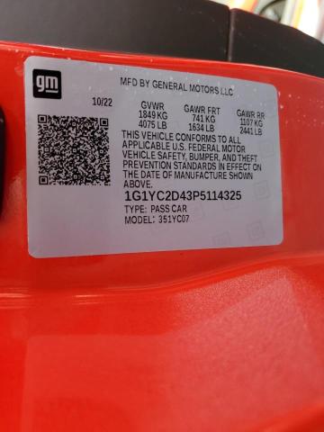 2023 CHEVROLET CORVETTE S - 1G1YC2D43P5114325