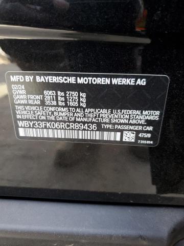 2024 BMW I5 EDRIVE WBY33FK06RCR89436