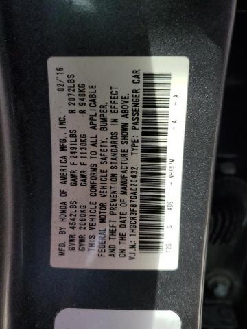 2016 HONDA ACCORD EXL - 1HGCR3F87GA020432