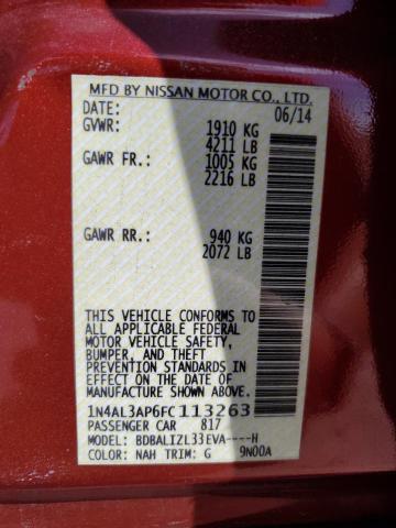 2015 NISSAN ALTIMA 2.5 - 1N4AL3AP6FC113263
