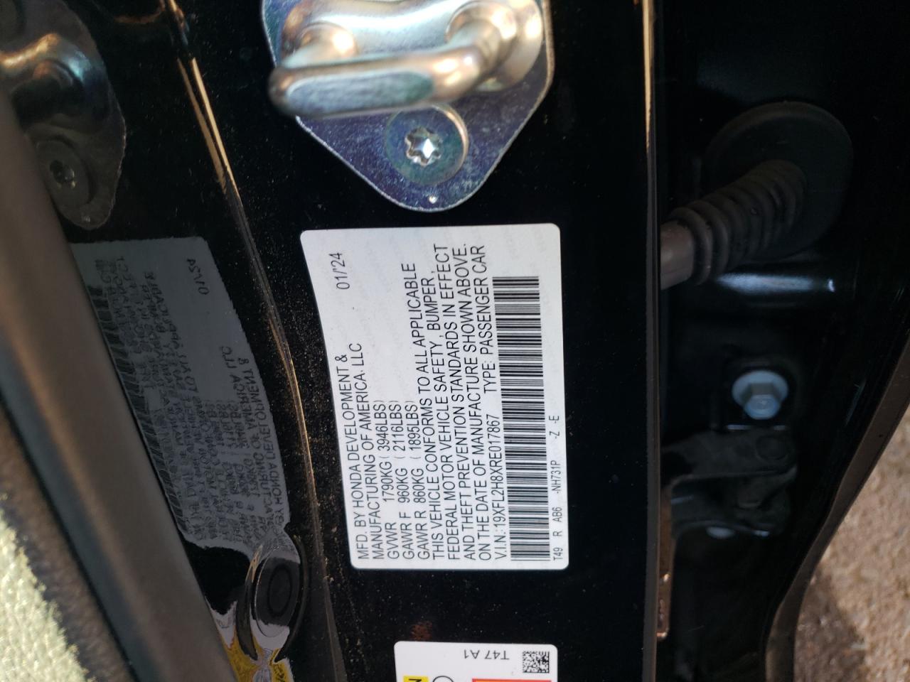 Lot #2986079157 2024 HONDA CIVIC SPOR