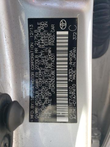 VIN JTDKN3DU8E1774331 2014 Toyota Prius no.12