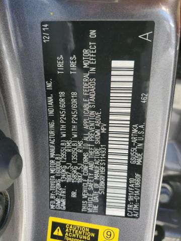 VIN 5TDBKRFH9FS114931 2015 Toyota Highlander, LE no.14