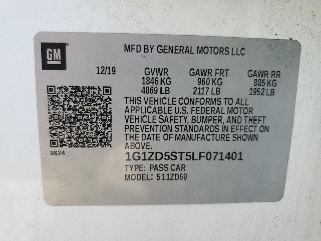 2020 CHEVROLET MALIBU LT - 1G1ZD5ST5LF071401