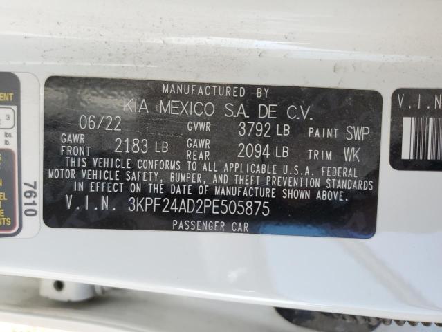 VIN 3KPF24AD2PE505875 2023 KIA Forte, LX no.12