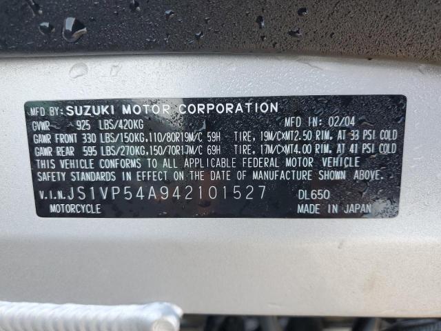 2004 SUZUKI DL650 K JS1VP54A942101527
